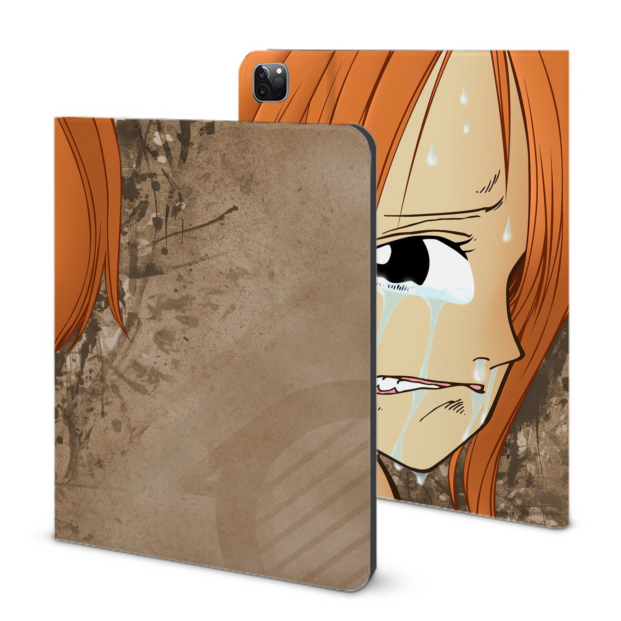 （画像用） ワンピース ONE PIECE IPad ケース ブック型 PUレザー TPU 耐衝撃 軽量 薄型 ペン収納なし 全面保護 IPad 各モデル対応